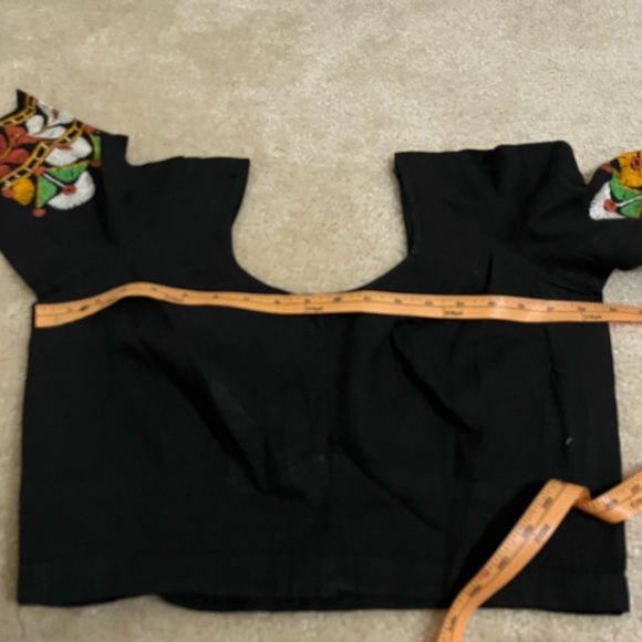 Black and Yellow Embroidered Chaniya Choli with Scarf - Picture 8 of 11